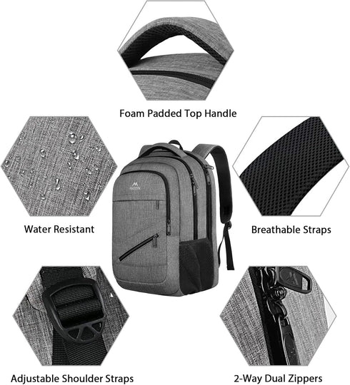 Backpack, 17 Inch Backpack, MATEIN Travel Laptop Work TSA Approved Carry on Large Computer Business Bag for Men Women