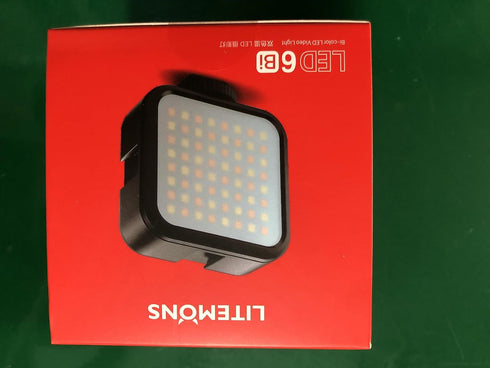 GODOX LED6Bi LED Video Light, Rechargeable Bi-Color Temperature Mini Fill-in Light, Dimmable Support Magnetic Adsorption