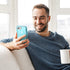 ORIbox Crystal Blue Case for iPhone 8, SE 2022, 7: Heavy Duty Shockproof Clear Case with Camera Protector