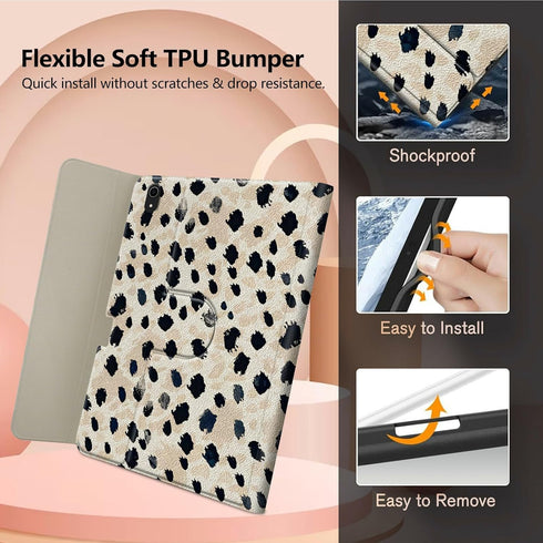 iPad 10th Generation Case 10.9 inch 2022, 360 Rotating Stand, PU Leather Cover with Wireless Keyboard