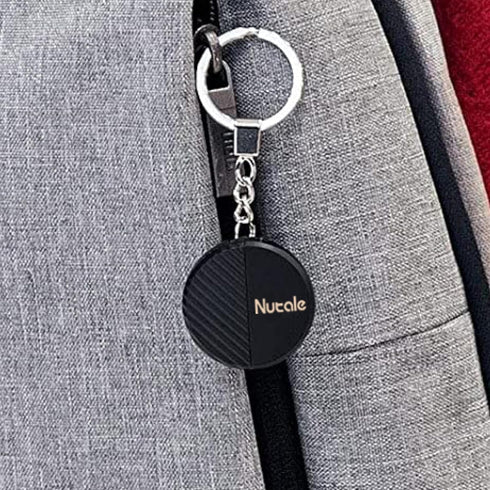 Bluetooth Smart Tag Tracker Key Finder with Key Chain and Separate Battery Compartment for Luggage Backpacks