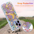 EYZUTAK iPhone 13 Pro Max Case, Colorful Retro Oil Painting Flower Moon Pattern, Stylish Durable TPU Cover - Purple