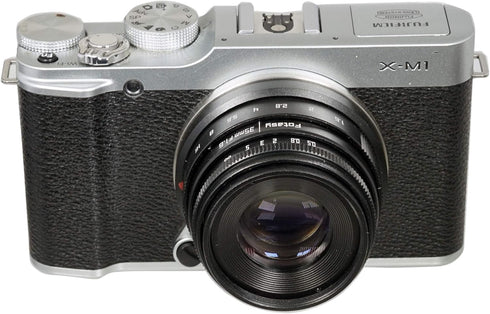 Fotasy Manual 35mm f1.6 APSC Lens for Fuji X Mount Mirrorless Cameras, Compatible with Fujifilm X-Pro2, X-Pro3, X-E2,