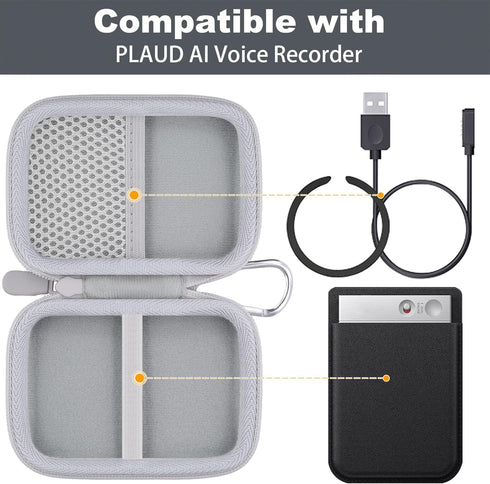 Baval Hard Carrying Travel Case for PLAUD Note/Note Pro AI Voice Recorder,Compatible with Digital Recorder and Magnetic