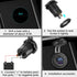 Qidoe USB C Car Charger Socket, 12V/24V Dual USB Outlet with LED Voltmeter & ON/Off Switch for Car, Boat, Truck