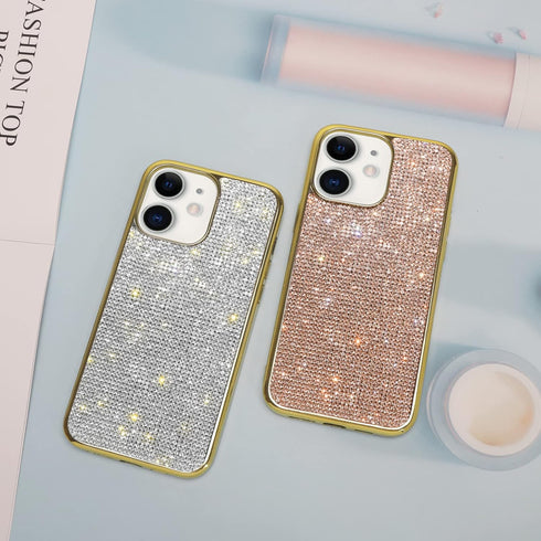 LUVI Fusicase Diamond Case for iPhone 11, Cute Bling Glitter Rhinestone Crystal Protective Cover with Luxury Fashion