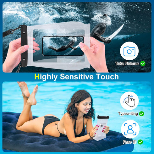 Large Waterproof Phone Pouch Floating, Case for iPhone 15 14 Pro Max 13 12 Plus 11 XS XR X Samsung up to 8.5'', IPX8