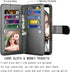 NJJEX Compatible with LG Stylo 5 Case - Wallet Case with 9 Card Slots, Detachable Kickstand, Black