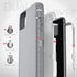 Defender Wallet Design with Hidden Back Mirror and Card Holder, Heavy Duty Protection Case for iPhone 11 Pro, Gray