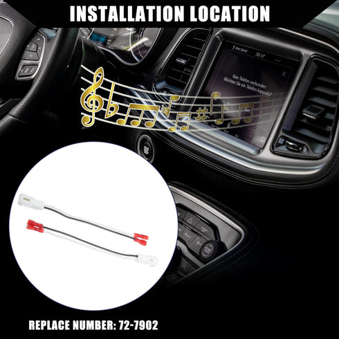 Front/Dash Tweeters Speaker Wiring Harness Adapter Connector Plug for Dodge for Ram 1500 06-21 for Jeep Cherokee 2011-2017 / Car Speaker Wiring Adapter/Plastic / 2 Pcs/White