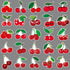 50pcs Cherry Stickers Vinyl Red Fruits Stickers for Water Bottle, Laptop, Skateboard, Cute Waterproof Aesthetic Decals