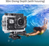 ASHATA A7 1080P 2.0in 30m 140 900mAh Action Camera Camcorder, HD, Screen, Waterproof, Wide Angle, Battery, Black