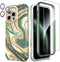 iPhone 15 Pro Max Case - Slim Stylish Design for Women, 360° Protection, Quicksand Green, with Screen Protector & Lens
