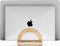 Premium Wood Vertical Laptop Stand, Adjustable Dual Slot Bamboo Holder for MacBook, Dell, HP, Space-Saving Desktop