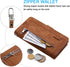 EYZUTAK Wallet Phone Case for Samsung Galaxy A51, Retro Matte 9 Card Holder Slots Zipper Pocket Case - Brown