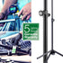 K&M Headphones, Black, Universal Support, Portable Electronic Device Stand, Steel Construction, Rubber Covered