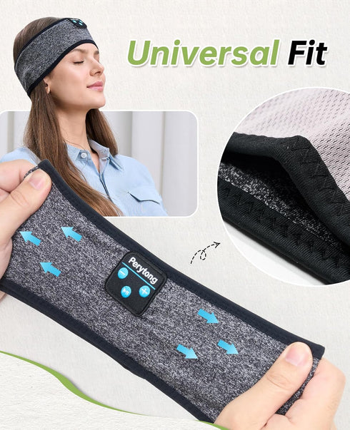 Sleep Headphones Bluetooth - Soft Elastic Comfortable Headband Headphones, Gifts for Men Women Teenager