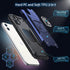 Anqrp iPhone 11 Case, Military Grade Protective Cover with Enhanced Metal Ring Kickstand, Blue