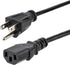 StarTech.com 25ft (7.6m) Computer Power Cord, NEMA 5-15P to C13, 10A 125V, 18AWG,