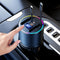 DICMKY Retractable Car Charger USB Hub with RGB Light, 4 Port Car Charging