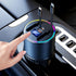 DICMKY Retractable Car Charger USB Hub with RGB Light, 4 Port Car Charging