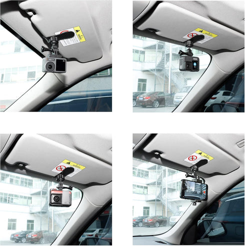 PellKing Car Sun Visor Mount for iPhone, Samsung, GoPro, Insta360, VLOG Holder for Cell Phones and Accessories