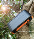 Solar Power Bank 20,000mAh with Hand Crank and 4 Cables, 22.5W Fast Charge, 5 Outputs, SOS Flashlights, Carabiner