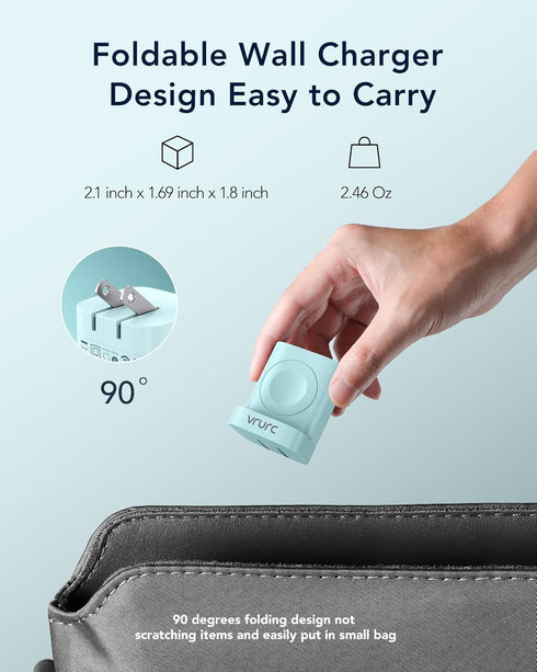 VRURC 20W PD 3-in-1 Apple Watch Charger with Magnetic Wireless Charging and Dual Ports