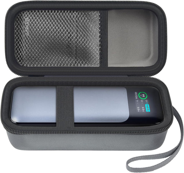 casmilee Case Compatible with Anker 737/735/736/717 USB-C Portable Charger / Fast Foldable Wall PowerBank Bag (Grey)