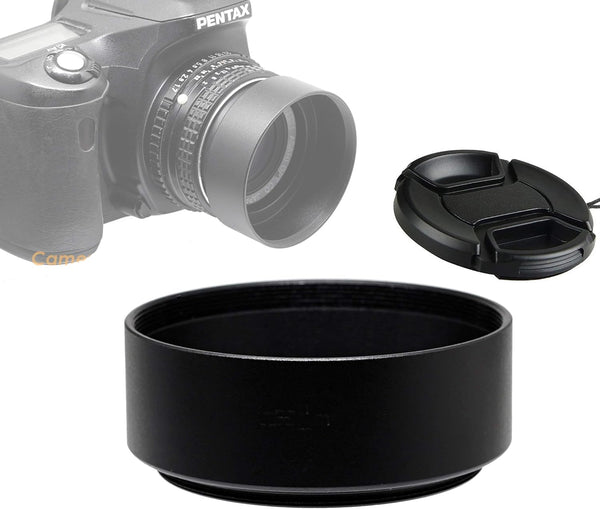 Fotasy Metal 55mm Lens Hood, 55mm Hood Shade, Compatible with Standard Prime Lens with 55mm Filter Thread, Screw-in
