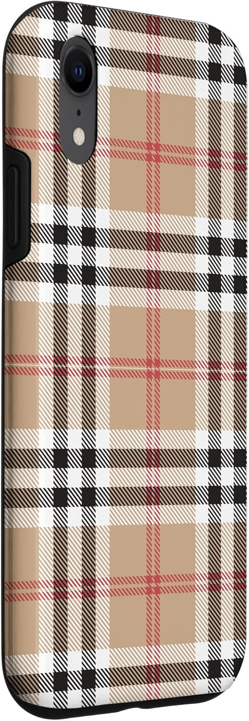 iPhone XR Checkered Plaid Gingham Pattern Case