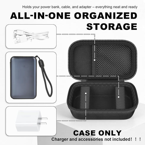 ANKHOH 45W 10000mAh, 2 Power Bank Case Compatible with Anker Nano Portable Charger Travel Storage Bag with Carabiner