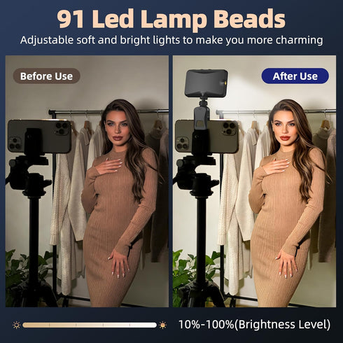 Generic Up,91 Friendly,3 10 2000mAh, TENTEK Selfie Light For Video Conference And Make LED Clip On Light And Eye Modes