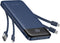 Portable Charger with Built-in Cables, Slim 10000mAh Travel Essentials Battery Pack 6 Outputs 3A High Speed for iPhone