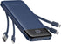 Portable Charger with Built-in Cables, Slim 10000mAh Travel Essentials Battery Pack 6 Outputs 3A High Speed for iPhone