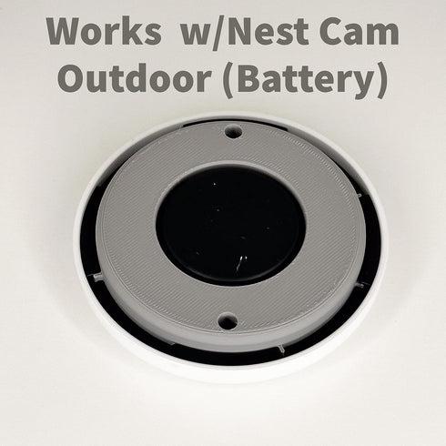 Wall Mount Replacement Plate for Google Nest Outdoor Camera (Battery) Locking Collar for Magnetic Base, Wireless Cam and Base Not Included