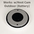 Wall Mount Replacement Plate for Google Nest Outdoor Camera (Battery) Locking Collar for Magnetic Base, Wireless Cam and Base Not Included