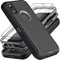 Shop iPhone XR Case: Military Grade 3-in-1 Heavy Duty Shockproof, Drop Proof, Dust Proof + 2 Tempered Glass Protectors