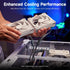 Cable Matters 2-Pack 3 Way 4 Pin PWM Fan Splitter Cable - 12 Inches / 30cm, 1x PWM-Controlled Fan with 2 Follower Fans