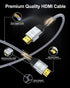 16K 10K 8K 2.2 10FT, 96Gbps 16@60Hz 8K@240Hz 4K@480Hz 2.2 2.3, P5S HDMI Cable Ultra High Speed Braided HDMI Cord, HDCP