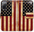 Galaxy S20 FE 5G Case, Retro American Flag Leather Flip Wallet Cover with Card Slot Holder