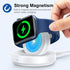 Charging Stand for Apple Watch, Magnetic Wireless Portable Watch Charger Stand with Charging Cord&Adapter Compatible with iWatch Series 9 8 7 SE 6 5 4 3 2, Supports Nightstand Mode-White