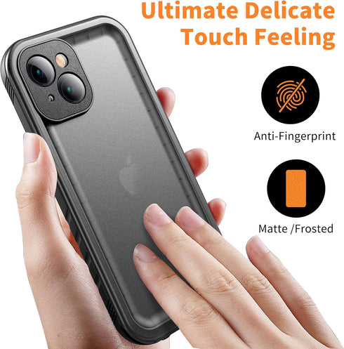 Cozycase iPhone 14 Waterproof Shockproof Dustproof Case, Heavy Duty 360 Full Body Military Grade with Screen Protector