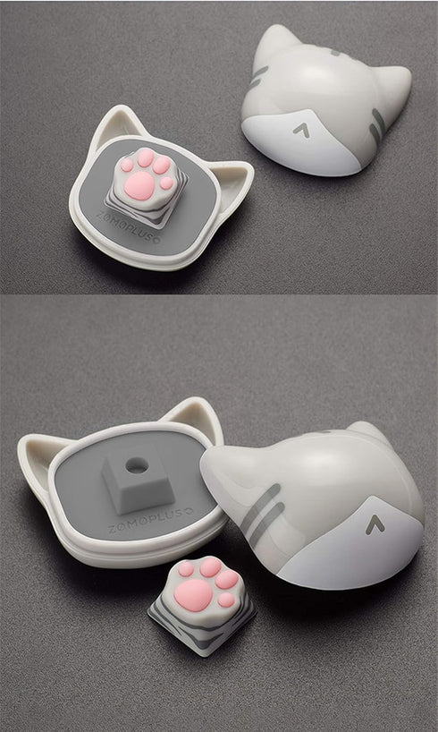 SYA ZOMOPLUS Cute Cat Paw Keycap, Squishy Paw Custom Keycap for Mechanical Keyboard, Suitable for Cherry MX/Gateron