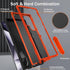 BaHaHoues Samsung Galaxy S24 Ultra Case - Shockproof Military Grade Cover with Kickstand (Black/Orange) 5G