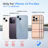 Fashion Leather Designer Phone Case for Apple iPhone 15 Pro Max, Soft TPU Drop Protection Shockproof Holder for Women