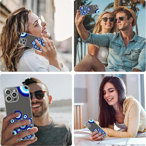 Roemary Eyes Case for iPhone 11, Blue Eyes Design with Screen Protector, Soft TPU Protective Case