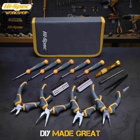 Hi-Spec 32pc Electronics Repair & Opening Tool Kit Set for Laptops, Phones, Devices, Precision Screwdrivers