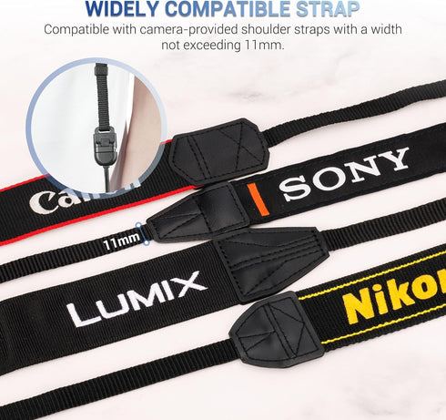 JJC 2Pack Universal Camera Strap Quick Release Buckle, Durable Neck Strap for Canon, Nikon, Sony Cameras