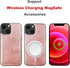 Bocasal 13 6.1 Inch Wallet Case for iPhone Compatible with MagSafe Magnetic RFID Blocking Detachable Premium PU Leather